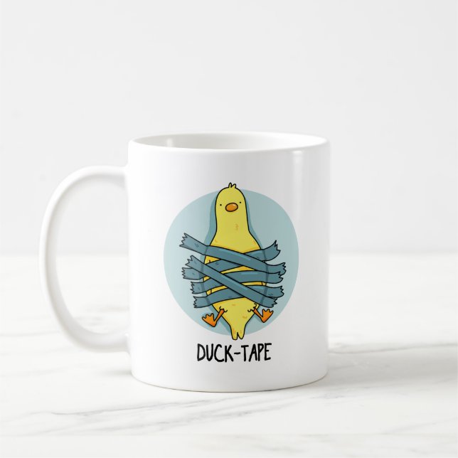 Duck Tape Funny Duct Tape Pun  Coffee Mug (Left)