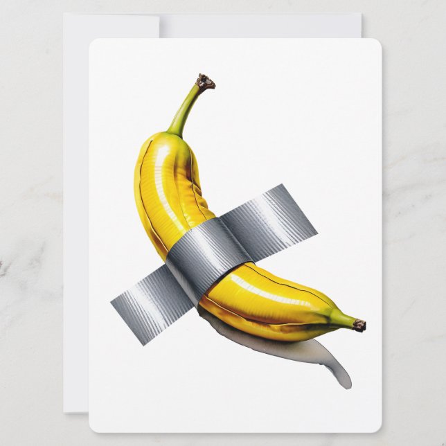 Duck Taped Banana Holiday Card (Front)