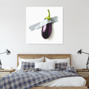Duck-Taped Eggplant Canvas Print