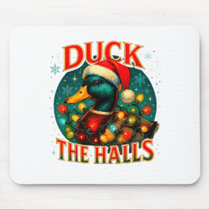 Duck The Halls Funny Christmas Lights Hunting Seas Mouse Mat