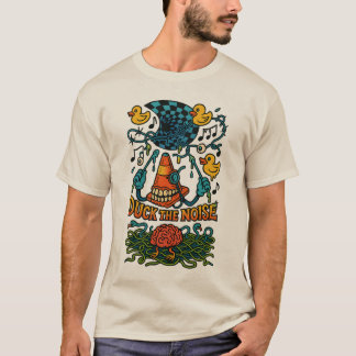 Duck the Noise – Surreal Chaoscore Duck Brain Art T-Shirt