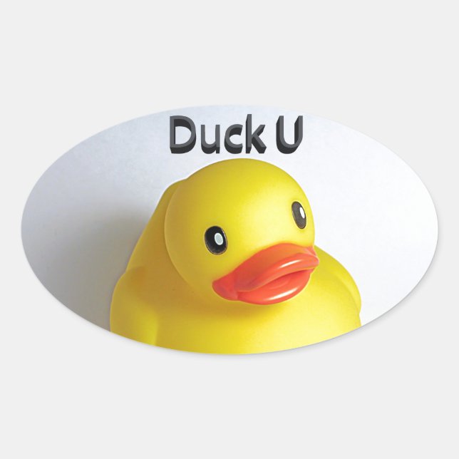 Duck U Oval Sticker (Front)