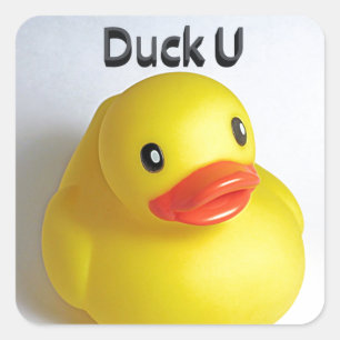 Duck U Square Sticker