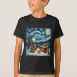 Duck Van Gogh Style Starry Night Christmas Winter  T-Shirt<br><div class="desc">Duck Van Gogh Style Starry Night Christmas Winter Holiday</div>