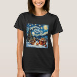 Duck Van Gogh Style Starry Night Christmas Winter  T-Shirt<br><div class="desc">Duck Van Gogh Style Starry Night Christmas Winter Holiday</div>