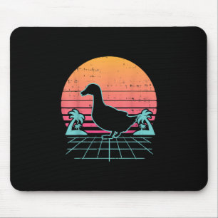 Duck Vaporwave Aestic 80s  Farm Animal Farmer Gift Mouse Mat