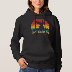Duck  Vintage Retro Duck Bonus Dad Father's Day Hoodie