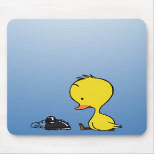 Duck waiting for a call mouse pad