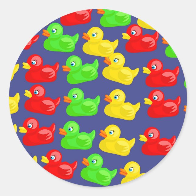 Duck Wallpaper Classic Round Sticker (Front)