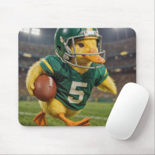 Duck Wearing a Football Helmet #5 Jersey Mouse Mat