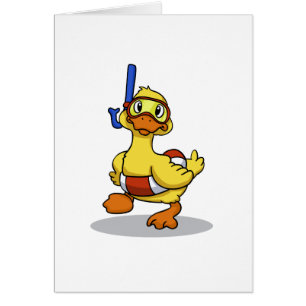 Duck wearing snorkelling mask   choose back colour