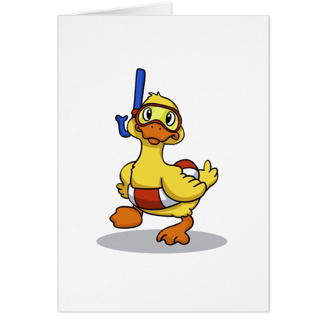 Duck wearing snorkelling mask | choose back colour (Front)