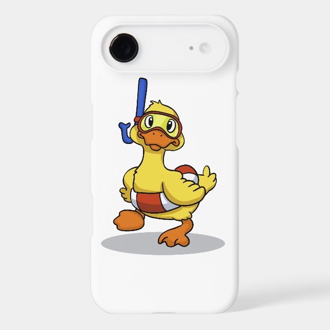 Duck wearing snorkelling mask | choose back colour Case-Mate iPhone case (Back)