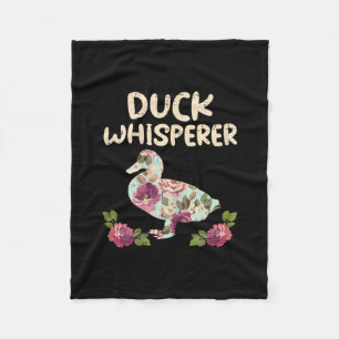 Duck Whisperer Flower Funny Farming Farm Animal Fleece Blanket
