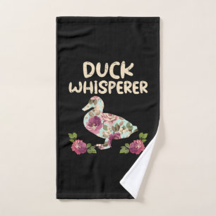 Duck Whisperer Flower Funny Farming Farm Animal Hand Towel