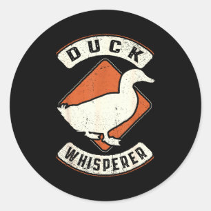 Duck Whisperer Vintage Clic Retro Animal Love  Classic Round Sticker