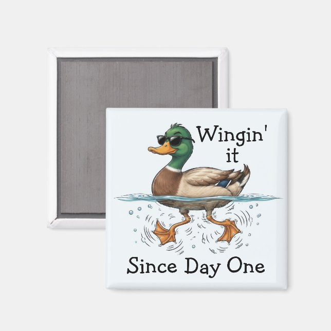 Duck Winging It  Magnet (Front/Back)