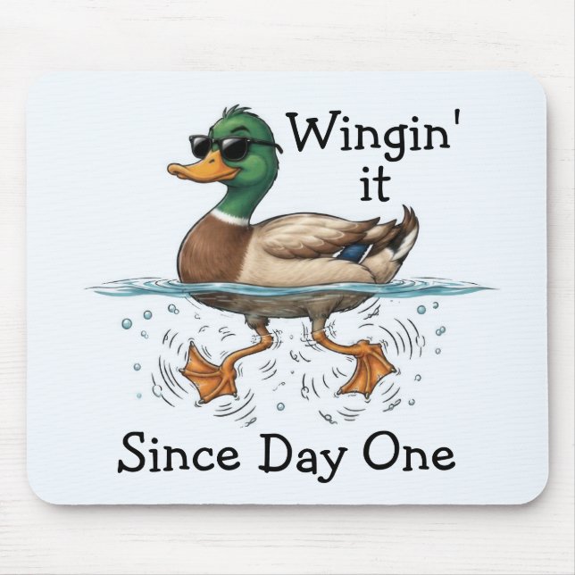 Duck Winging It  Mouse Mat (Front)