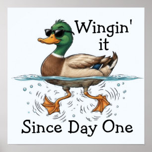 Duck Winging It Poster