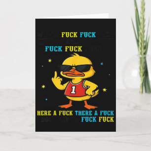 Duck With A For For Here And A For For There  Card