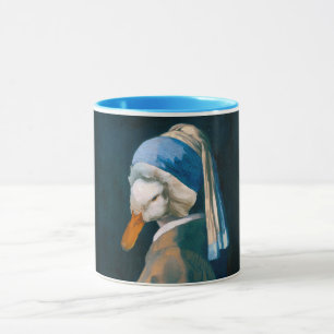 Duck with a Pearl Earring Mug