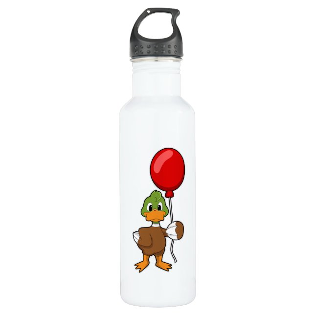 Duck with Balloon 710 Ml Water Bottle (Front)