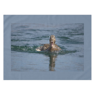 Duck with beak open             tablecloth