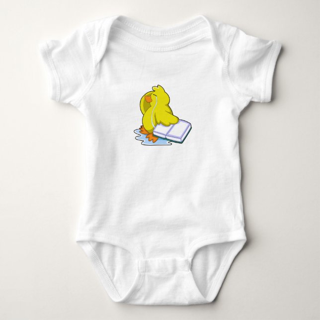 Duck with Book Baby Bodysuit (Front)