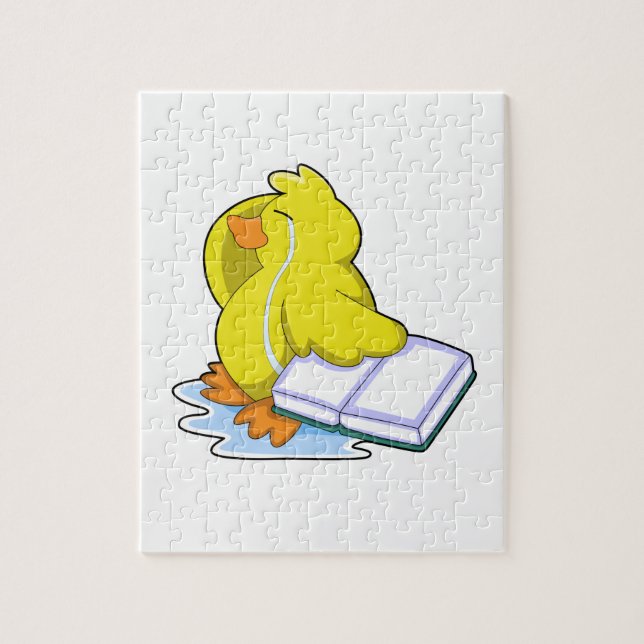 Duck with Book Jigsaw Puzzle (Vertical)