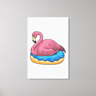 Duck with Donut Canvas Print