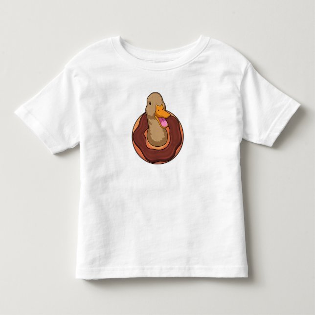 Duck with Donut Toddler T-Shirt (Front)
