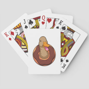 Duck with Doughnut Playing Cards