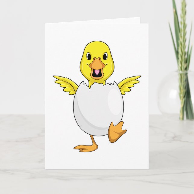 Duck with Egg Card (Front)