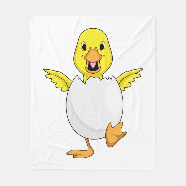 Duck with Egg Fleece Blanket (Front)