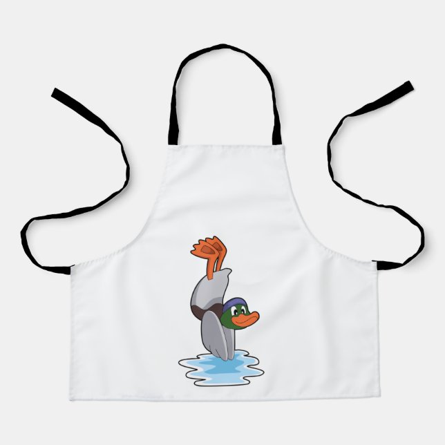 Duck with Handstand in Water.PNG Apron (Front)