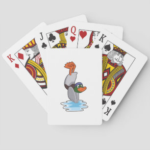 Duck with Handstand in Water.PNG Playing Cards