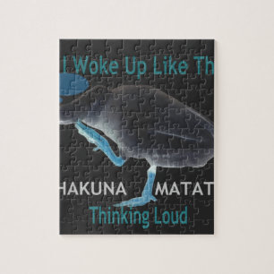 Duck with I Woke Up Like This & Hakuna Matata Text Jigsaw Puzzle