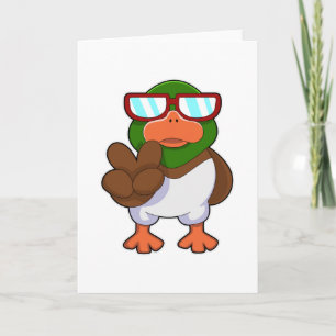Duck with Sunglasses Card
