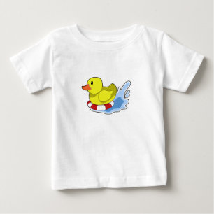 Duck with Swim ring in Water.PNG Baby T-Shirt