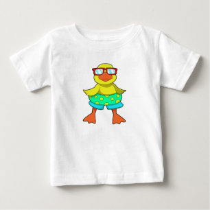 Duck with Swim ring & Sunglasses Baby T-Shirt