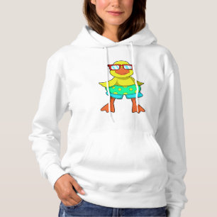 Duck with Swim ring & Sunglasses Hoodie