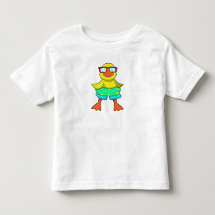 Duck with Swim ring & Sunglasses Toddler T-Shirt