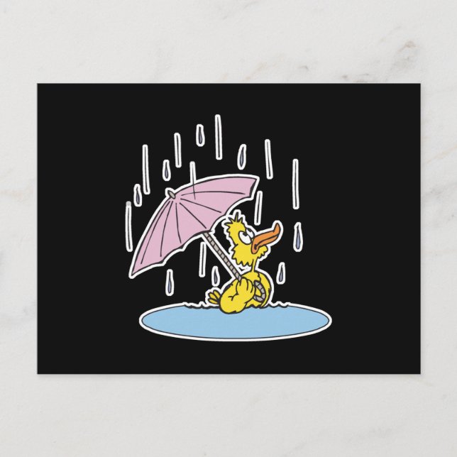 duck with umbrella postcard (Front)