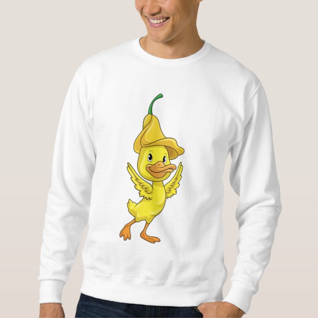 Duck with yellow Bell Cap Sweatshirt (Front)