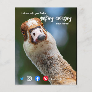 duck wonderful awesome real estate agent marketing flyer