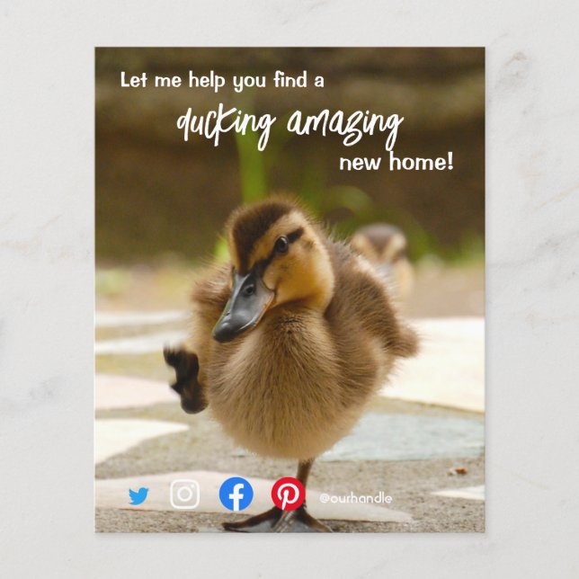 duck wonderful awesome real estate agent marketing flyer (Front)