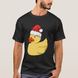 Duck Xmas Family Matching Santa Hat Rubber Duck Ch T-Shirt