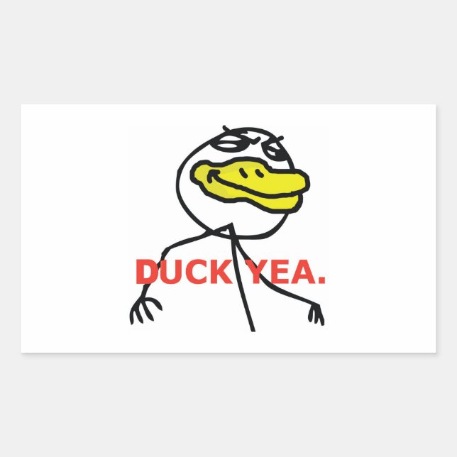Duck Yea - Rectangle Stickers (Front)