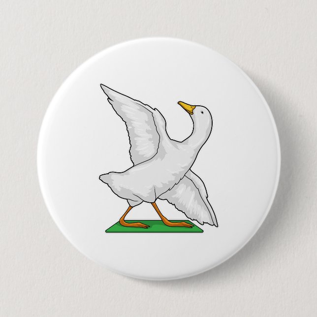 Duck Yoga Meditation Fitness 7.5 Cm Round Badge (Front)