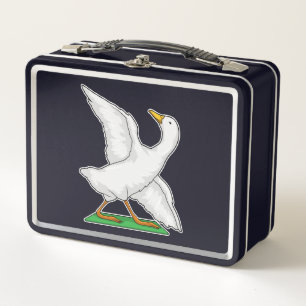 Duck Yoga Meditation Fitness Metal Lunch Box